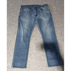 Buffalo David Button AXEL Slim Stretch Extendible Jeans Mens 34x30 Blue Med Wash